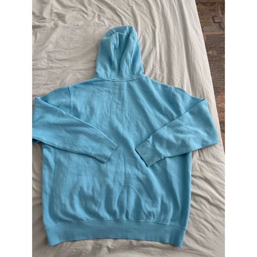 Nike Sportswear Futura Logo Hoodie XL Aqua Blue Oversized Pullover Sweatshirt